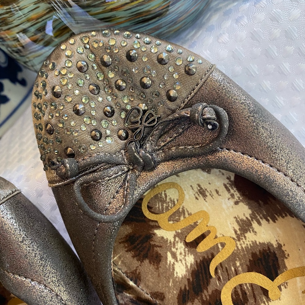 🌸HP 2X🎉SAM EDELMAN💜 Girls/Teen Ballet 💎Rhinestones💎 & 🎀Bows🎀